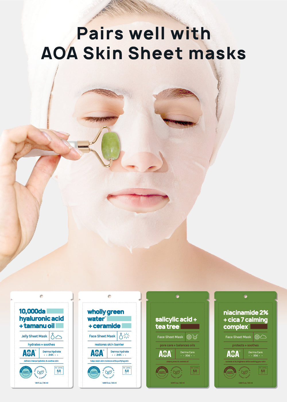 A+ Jade Stone Face Roller
