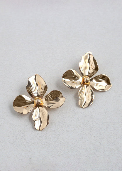Elegant Floral Clip-On Earrings