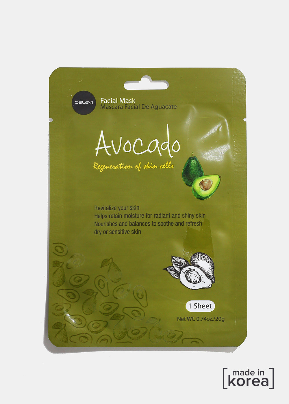 Avocado Skin Cell Regeneration Facial Sheet Mask