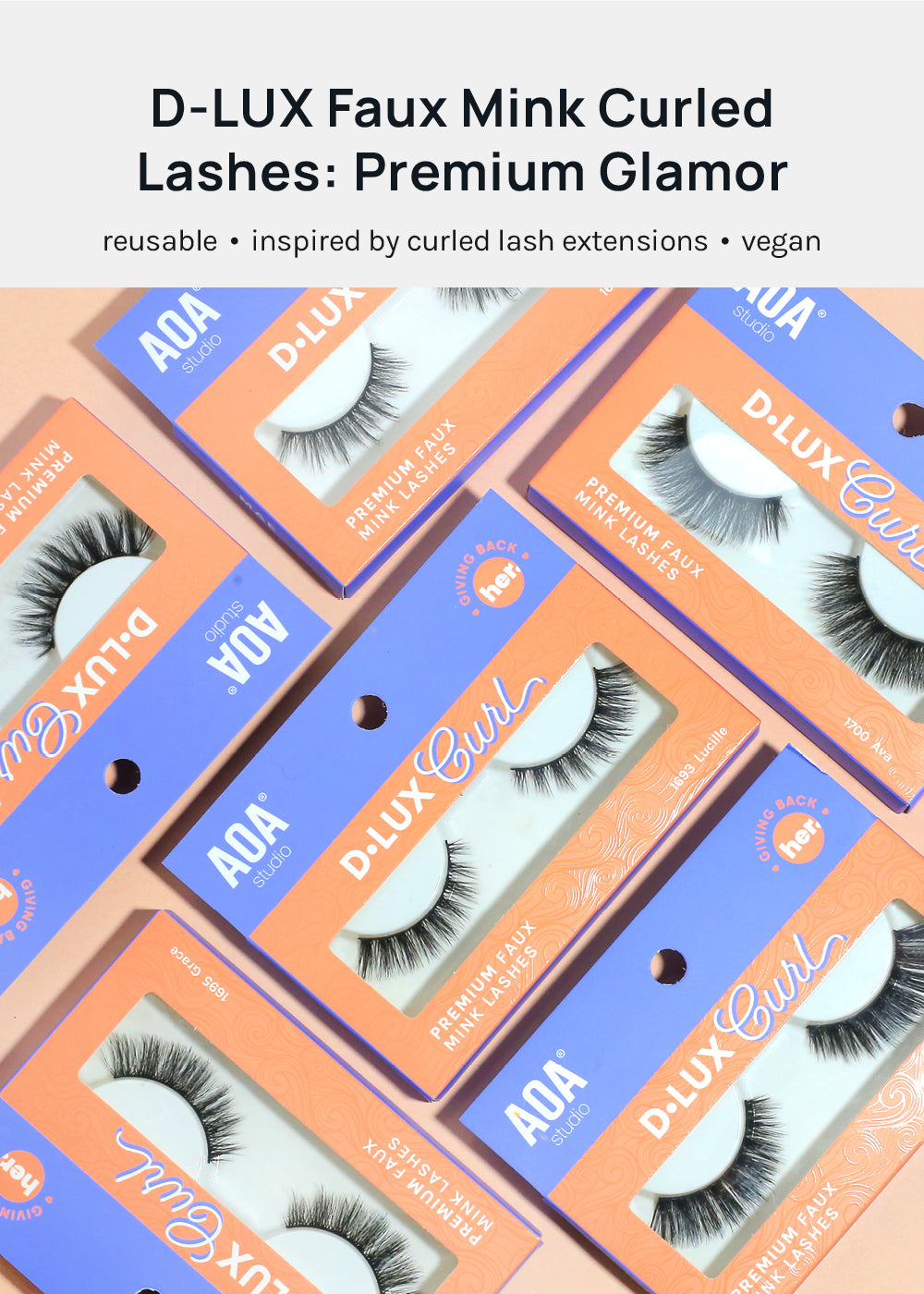 D-LUX Curl Premium Faux Mink Lashes - Lucille