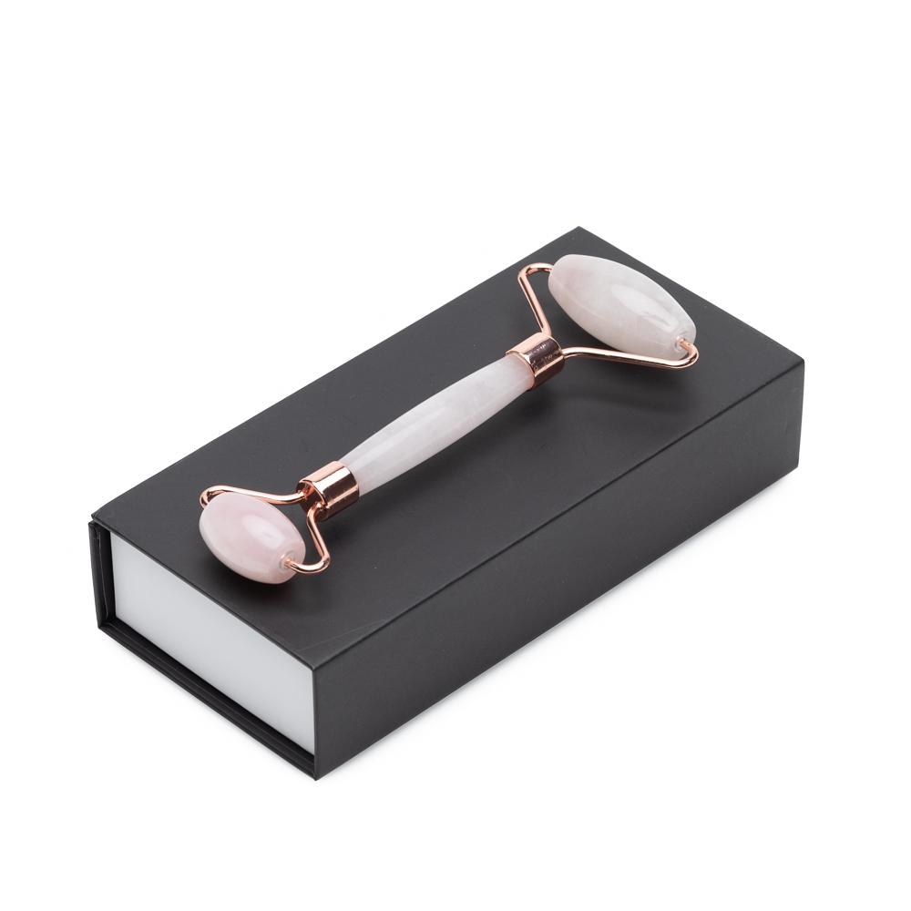 EpiLynx - Genuine Rose Quartz Roller - Massage for Skin Tightening and Firming